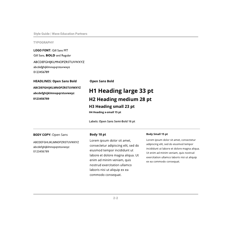 Example of style guide